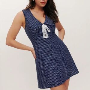 Reformation Soraya Blue Linen Dress